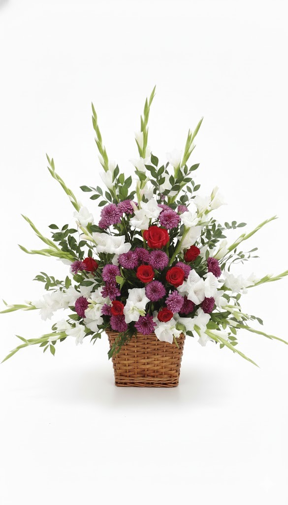 large flowers basket